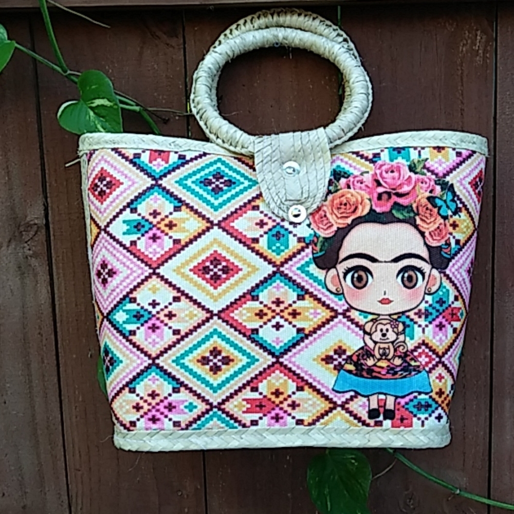 Frida Handmade Palm Leaf Woven Handbag